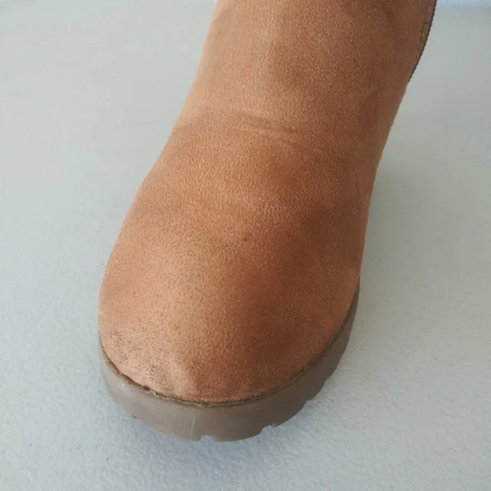 Rampage girls size 2 brown and white knee high boots